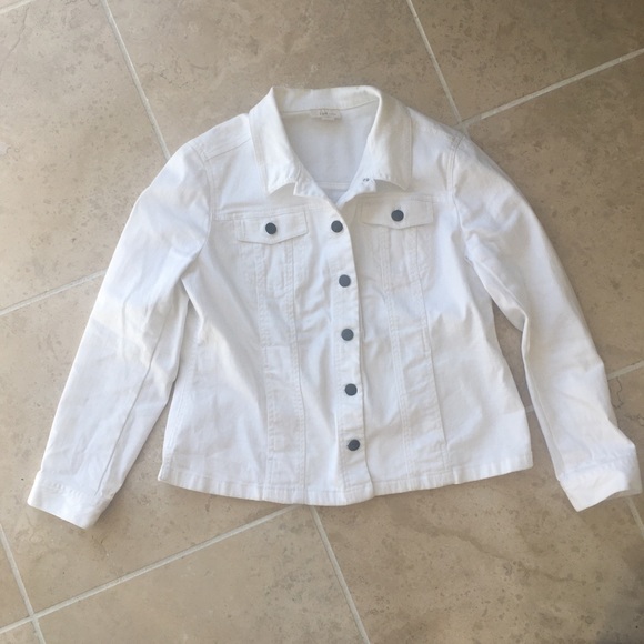 j jill white denim jacket